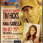 IMPACT LIVE & KICXFM Presents A SOLD-OUT Radio For Radiation (R4R) Benefit Concert Featuring CCMA Rising Stars TIM HICKS & KIRA ISABELLA  In Support Of The Simcoe Muskoka Regional Cancer Centre!