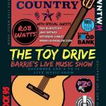Barrie's Live Music Show TOY & FOOD DRIVE!