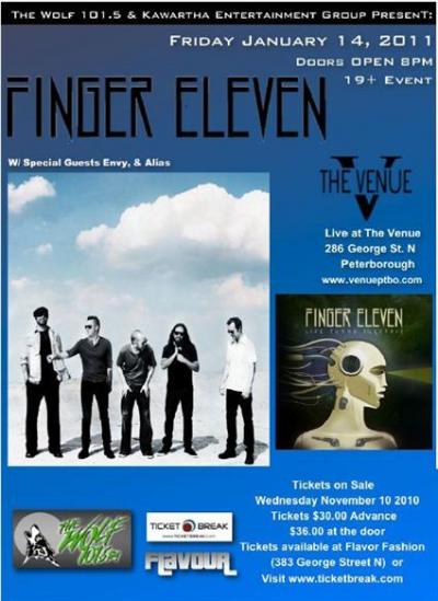 Finger Eleven w/ Special Guests Envy & Alias