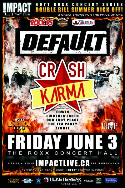 Rock95 Presents DEFAULT & CRASH KARMA