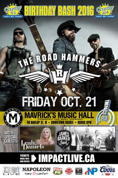 THE ROAD HAMMERS Country 105 & 93 B-Day Bash!