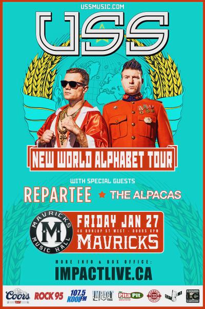 USS (Ubiquitous Synergy Seeker) w/ Special Guests Repartee & The Alpacas!