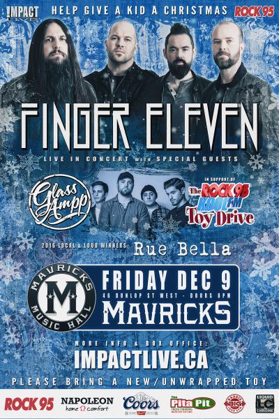 FINGER ELEVEN Christmas Concert Party In Support Of The Rock95-Koolfm Toy Drive!