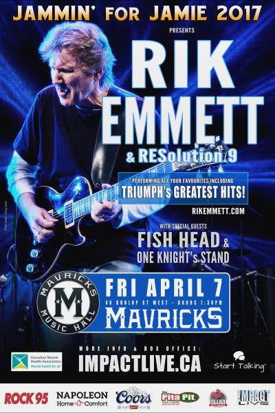 RIK EMMETT Headlines JAMMIN' For JAMIE 2017 Concert Party!