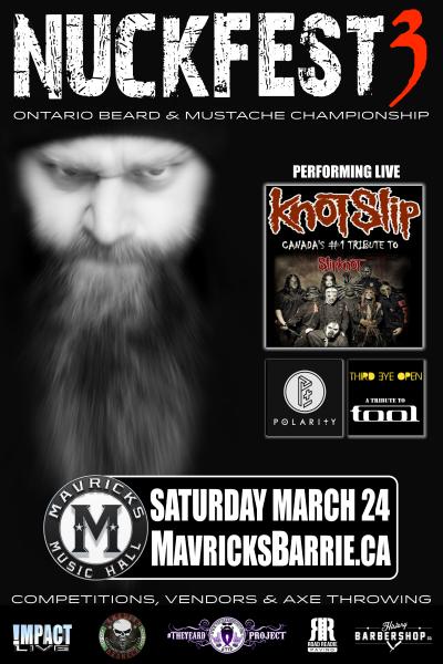 NUCKFEST 3 w/ KNOTSLIP Headlining The Ontario Beard & Moustache Championships 2018