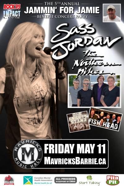 JAMMIN' For JAMIE 2018: SASS JORDAN & THE NORTHERN PIKES