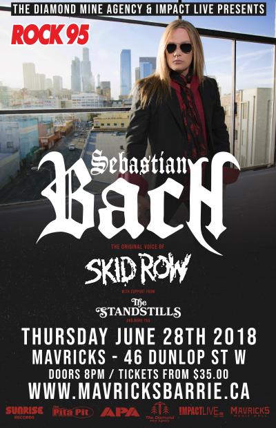 SEBASTIAN BACH (Skid Row) Triple Bill Concert Party!