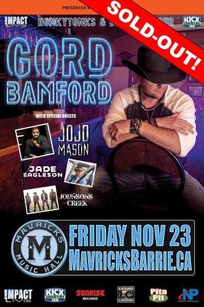 GORD BAMFORD Honytonks & Dive Bar Tour 2018 - SOLD OUT!