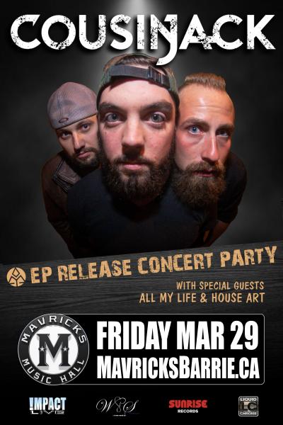 COUSIN JACK Debut EP Release Concert Party!