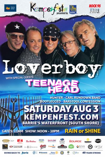 LOVERBOY & Teenage Head Live @ Kempenfest 2019