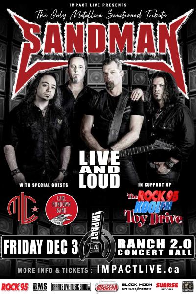 SANDMAN w/ Guests MLC & Carl Rundown Band Live!