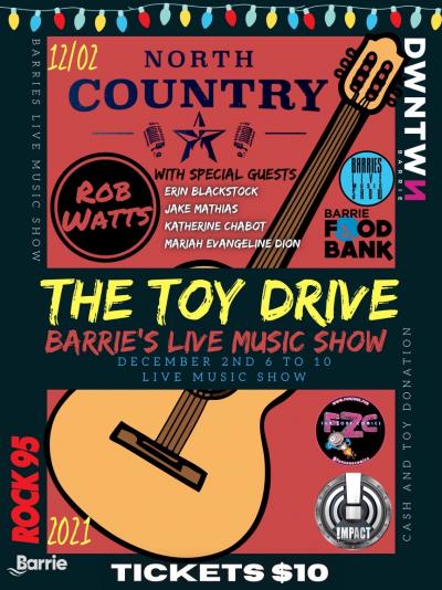Barrie's Live Music Show TOY & FOOD DRIVE!